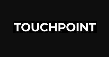 The word Touchpoint in white letters on black background