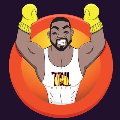 cartoon image of method man with boxing gloves raised