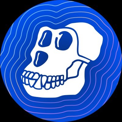 big ape skull on blue background